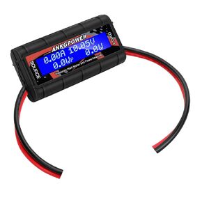 ANKG 150A Watt Meter Power Analyzer, High Precision RC with Digital LCD Screen&2 Sets of 45amp Power Pole Connectors for Voltage (V) Current (A) Power (W) Charge(Ah) and Energy (Wh) Measurement
