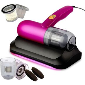 Bed Vacuum Cleaner，13Kpa Strong Suction and Low Noise, UV Light, Washable HEPA Filter for Deep Clean，Handheld Vacuum Effectively Clean Up Bed,Mattress Vacuum Corded,Sofas, Pet Hair and Carpets.