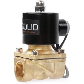 1" Brass Electric Solenoid Valve 24VDC Normally Closed VITON Air Non-potable Water Fuel
