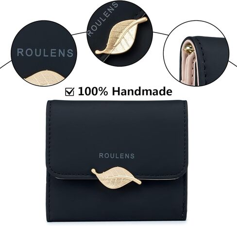 Roulens Wallet للنساء Roulens Wallet حجب بو الجلود ورقة قلادة حامل بطاقة الهاتف دفتر الشيكات المنظم سستة محفظة نقود, A/Grey-S, Small in Kuwait