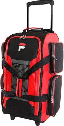 Fila 22" Lightweight Carry On Rolling Duffel Bag, Black, One Size in Saudi Arabia
