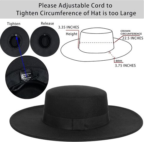 Women Fashion Felt Church Hats Classic British Style 9.5CM Wide Brim Top Fedora Hat Wedding Dress Up Jazz Cap in Kuwait