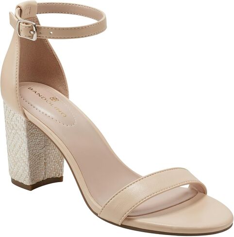 Bandolino Women's Armory Heeled Sandal, Silver Fabric 041, 8.5 in Kuwait