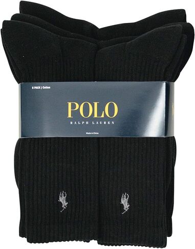 Polo Ralph Lauren Men's Classic Ribbed Crew Socks - 6 Pack in Saudi Arabia