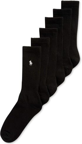Polo Ralph Lauren Men's Classic Ribbed Crew Socks - 6 Pack in Saudi Arabia