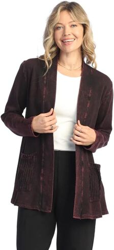 Jess & Jane Mineral Washed Open Cardigan - M90 in Saudi Arabia