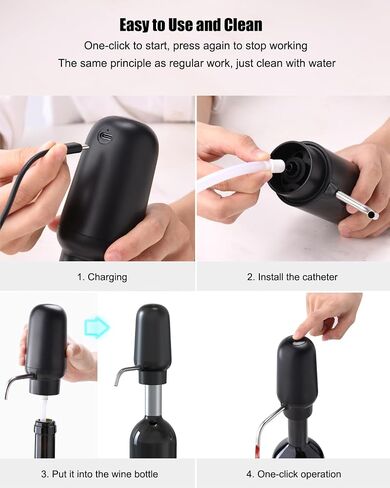 مبرد نبيذ من الفولاذ المقاوم للصدأ 3 في 1 من BeRicham مع ملحق Aerator و سكب / النبيذ in Kuwait