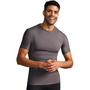 Tommie Copper Men's Pro-Grade Shoulder Centric Support Shirt, Slate Grey, Large