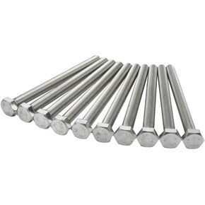 Dahszhi M8x150 Hex Bolts Stainless Steel Hex Head Screw Bolts,Screw Pitch 1.25mm Fully Threaded Hex Tap Bolts 5Pcs