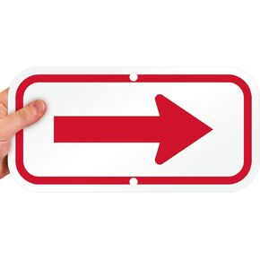 لافتة "سهم يمين (أخضر)" من SmartSign | 15.24 سم × 30.48 سم 3M مهندس درجة الألومنيوم العاكس in Kuwait