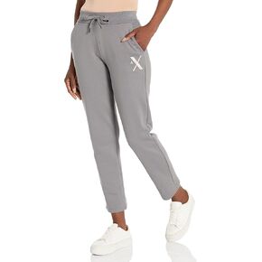 A|X Armani Exchange Women's Secret Garden Print Logo Cropped Sweatpants, Black, Extra Large