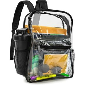 Guard Dog Security Clear Bag - Transparent Backpack for Sports Event and Concerts, 15 x 11 x 5 inches, Small