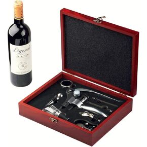 Cooko Wine Opener Set, Including Foil Cutter, Bottle Stopper,Opener Stand and Extra Spiral,Wine Bottle Opener,Wine Corkscrew Set,Wine Opener Kit.