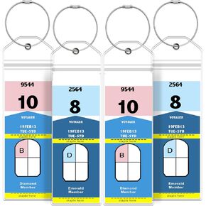 GreatShield Cruise Luggage Tag Holder (8 Pack) Cruise Tag Holder with Zip Seal & Steel Loops, Weather Resistant PVC Pouch for Royal Caribbean and Celebrity Cruise Line