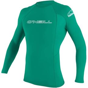 O'Neill Youth Basic Skins UPF 50+ Short Sleeve Rash Guard, Seaglass, 8