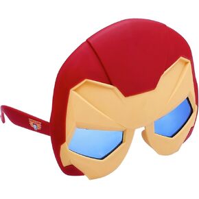 Costume Sunglasses Large Captain America Sun-Staches Party Favors UV400, Blue/White