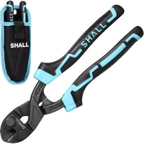 قاطعة مسامير صغيرة مقاس 8 بوصة، قاطعة أسلاك صغيرة شديدة التحمل، مقبض مريح بلونين، منطقة قبضة لسحب المسامير وإمساك الأسلاك، رافعة أكثر كفاءة، تتضمن حقيبة حزام in Kuwait