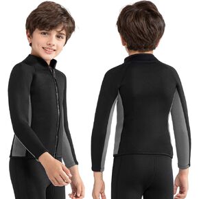 Intboss Kids Wetsuit Top 3mm Wet Suit Jacket for Boys and Girls 3T 4 T Toddlers Wetsuit Jacket 2mm Youth Size 6-14 in Saudi Arabia
