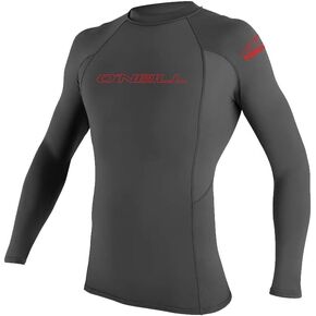 O'Neill Youth Basic Skins UPF 50+ Short Sleeve Rash Guard, Graphite, 8