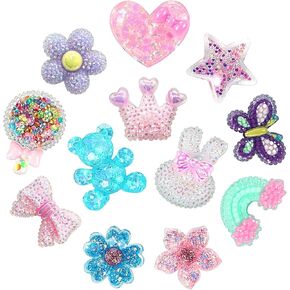 dntt Cute bling Shoe Charms for Girls Cute Shoe Charms for Adults Teens Kids Kawaii Shoe Decoration Charms for Clog Sandals Birthday Party Gift