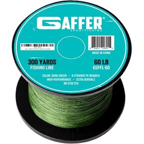 Gaffer Sport Fishing Line, 8 Strands Braid, 100LB Test Line [2000 Yards] - Proprietary Weaving Tech, Thin-Coating - Stronger & Smoother Fishing Line for Freshwater & Saltwater Braided Line