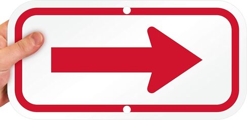 لافتة "سهم يمين (أخضر)" من SmartSign | 15.24 سم × 30.48 سم 3M مهندس درجة الألومنيوم العاكس in Kuwait