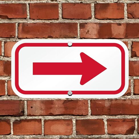 لافتة "سهم يمين (أخضر)" من SmartSign | 15.24 سم × 30.48 سم 3M مهندس درجة الألومنيوم العاكس in Kuwait