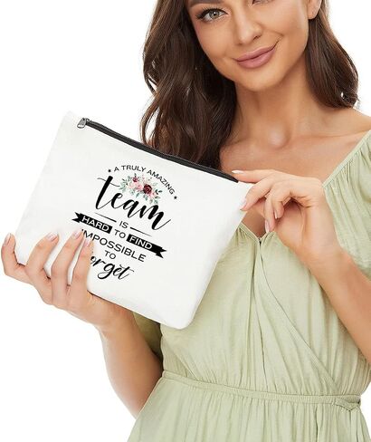 JIUWEIHU Leaders Appreciation Gifts Boss Gifts for Christmas Birthday Gift for Leader Supervisor PM Mentor Thank You Retirement Farewell Makeup Bag Coworker Present- Amazing Leader is Hard to Find in Kuwait