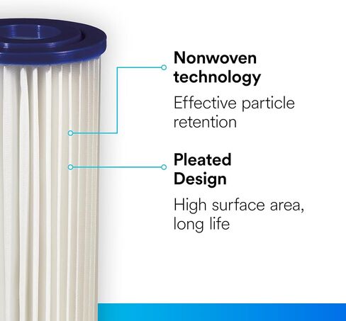 فلتر مياه بديل مطوي ذو سعة قياسية من Filtrete 3WH-STDPL-F02، عبوتان، للاستخدام مع نظام 3WH-STD-S01 in Saudi Arabia