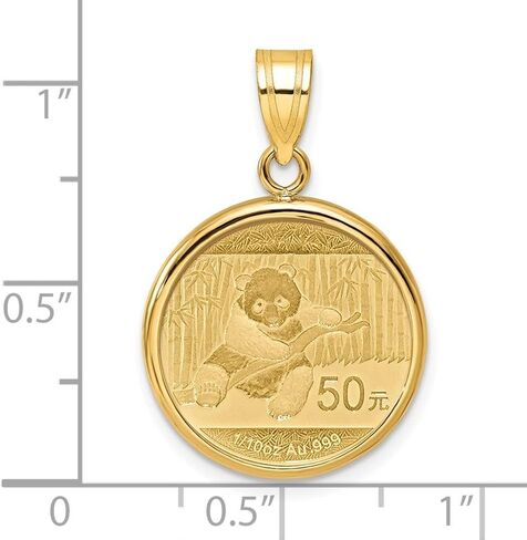 Diamond2Deal Wideband Distinguished Coin Jewelry 14k White Gold Polished Prong Mounted American Eagle Coin Bezel Pendant Fine Jewelry Gift for Women in Saudi Arabia