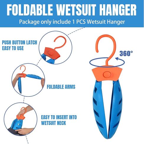 JUSTOOP شماعة بذلة قابلة للطي سريعة الجفاف وقابلة للطي بفتحات تهوية لركوب الأمواج والغوص بدلات مبللة عالية التحمل لبدلة ركوب الأمواج، للغطس والسباحة in Kuwait