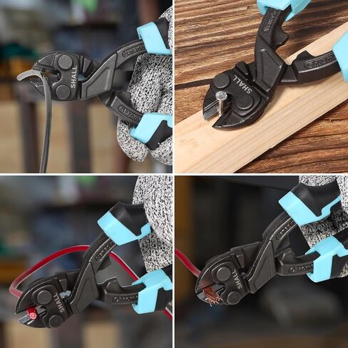 قاطعة مسامير صغيرة مقاس 8 بوصة، قاطعة أسلاك صغيرة شديدة التحمل، مقبض مريح بلونين، منطقة قبضة لسحب المسامير وإمساك الأسلاك، رافعة أكثر كفاءة، تتضمن حقيبة حزام in Kuwait