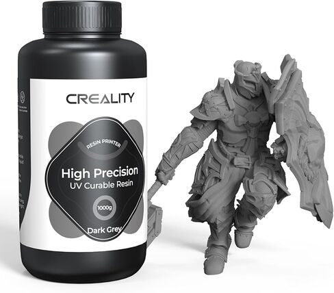 Creality 3D Printer Resin for Halot-Mage, 1kg(2.2lbs) 8K High Precision Resin for 8K LCD 3D Printing, 405nm UV-Curing Resin, Quick Curing, Low Shrinkage, Excellent Fluidity (Grey) in Kuwait