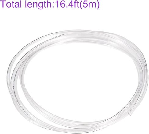 انبوب شفاف مرن من بلاستيك PVC بقطر داخلي 2 ملم بقطر داخلي 4 ملم من دي ميوتك لانابيب مياه الحديقة وانبوب الزيت وانبوب الهواء بطول 5 متر in Kuwait