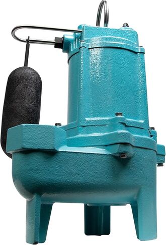 Little Giant 509412، 9SC-CIA-RF 115 فولت، 4/10 حصان، 6000 جيجا في الساعة مضخة مياه الصرف الصحي من الحديد الزهر المطلي بالإيبوكسي مع مفتاح تعويم مربوط على الظهر، 20 قدم. الحبل، الأزرق in Kuwait