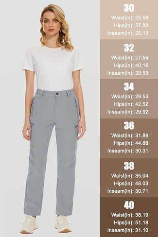 MAGCOMSEN Women's Fleece Lined Snow Ski Pants Waterproof Insulated Winter Hiking Pants Softshell Snowboard Pants in Kuwait