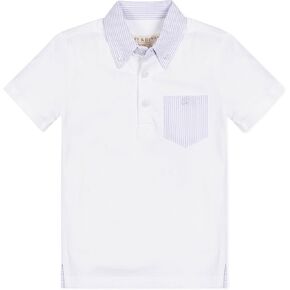 Hope & Henry Boys' Micro Stripe Jersey Short Sleeve Polo Shirt