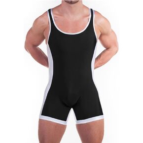 Men's Wrestling Singlets Sleeveless Athletic Supporters Wrestling Uniform Sports Bodysuit Jumpsuits for Fun
