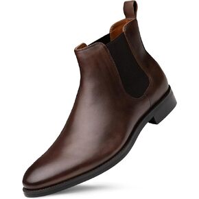Dunross & Sons Mens Boots. Chelsea Boot. Jayden Dress Boots for Men. Comfortable Leather Boots.