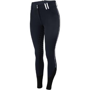 HORZE Rylee Womens High Waisted Breeches with Silicone Grip Full Seat and Pockets