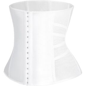 Waist Trainer for Women Lower Belly Fat Mesh Corset Shapewear Tummy Control Body Shaper with Steel Bones