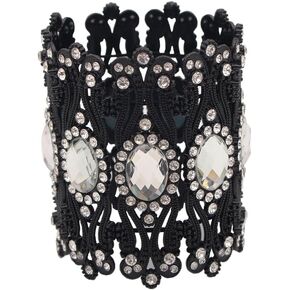 S Party Stretch Bangle Bracelet Woman’s Austrian Crystal Accessories Brides Bridesmaid Wedding Costume Events for girls