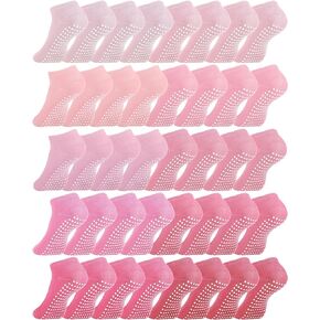 20 Pairs of Grip Socks for Women Non Slip Pilates Socks with Grips Anti Skid Yoga Socks for Ballet Barefoot Workout