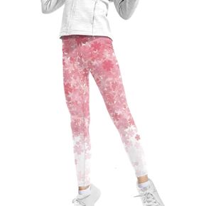 Showudesigns 4-13 Years Girls Athletic Leggings Kids Yoga Pants High Waisted