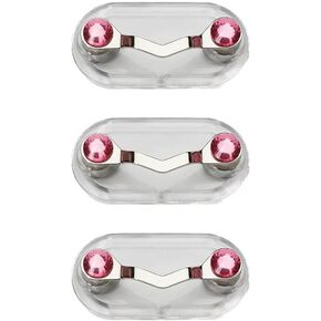Magnetic Eyeglass Holders 3 Pack Name tag Badge Holder Sunglass Holder ID Badge for Men and Women, Acrylic Acetate Brooch-Style Holder