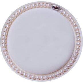 Genuine Freshwater Cultured Pearl Necklace for Women with AAA+ Quality Real Pearls | 20 inches Pearl Strand with 925 Sterling Silver Pea Clasp and Luxury Box