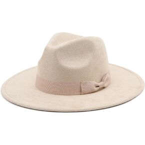 Pro Celia Wide Brim Fedora Hat for Men Women Big Rancher Felt Hat