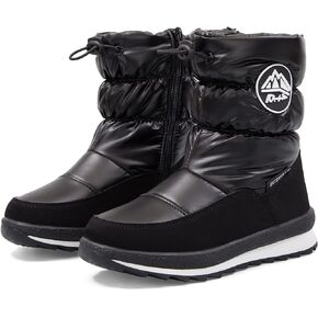 K KomForme Kids Snow Boots for Boys Girls Toddler Winter Outdoor Boots Waterproof with Fur Lined (Toddler/Little Kid/Big Kid)