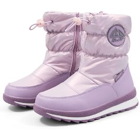 K KomForme Kids Snow Boots for Boys Girls Toddler Winter Outdoor Boots Waterproof with Fur Lined (Toddler/Little Kid/Big Kid)