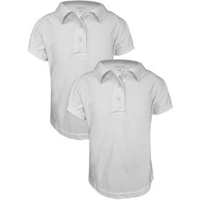 مجموعة من 2 قمصان بولو بيكيه بأكمام قصيرة للفتيات من Andrew Scott Basics/قمصان بولو للزي المدرسي in Kuwait